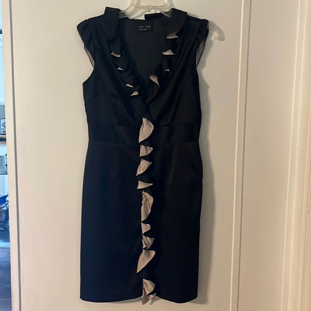 Little Black and Tan ruffle dress